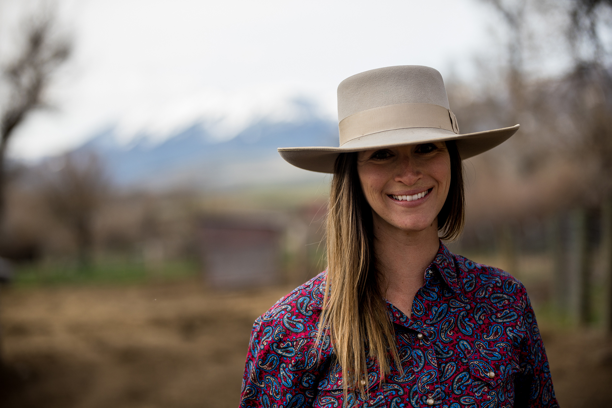 Jaimie Stoltzfus at home on the ranch.