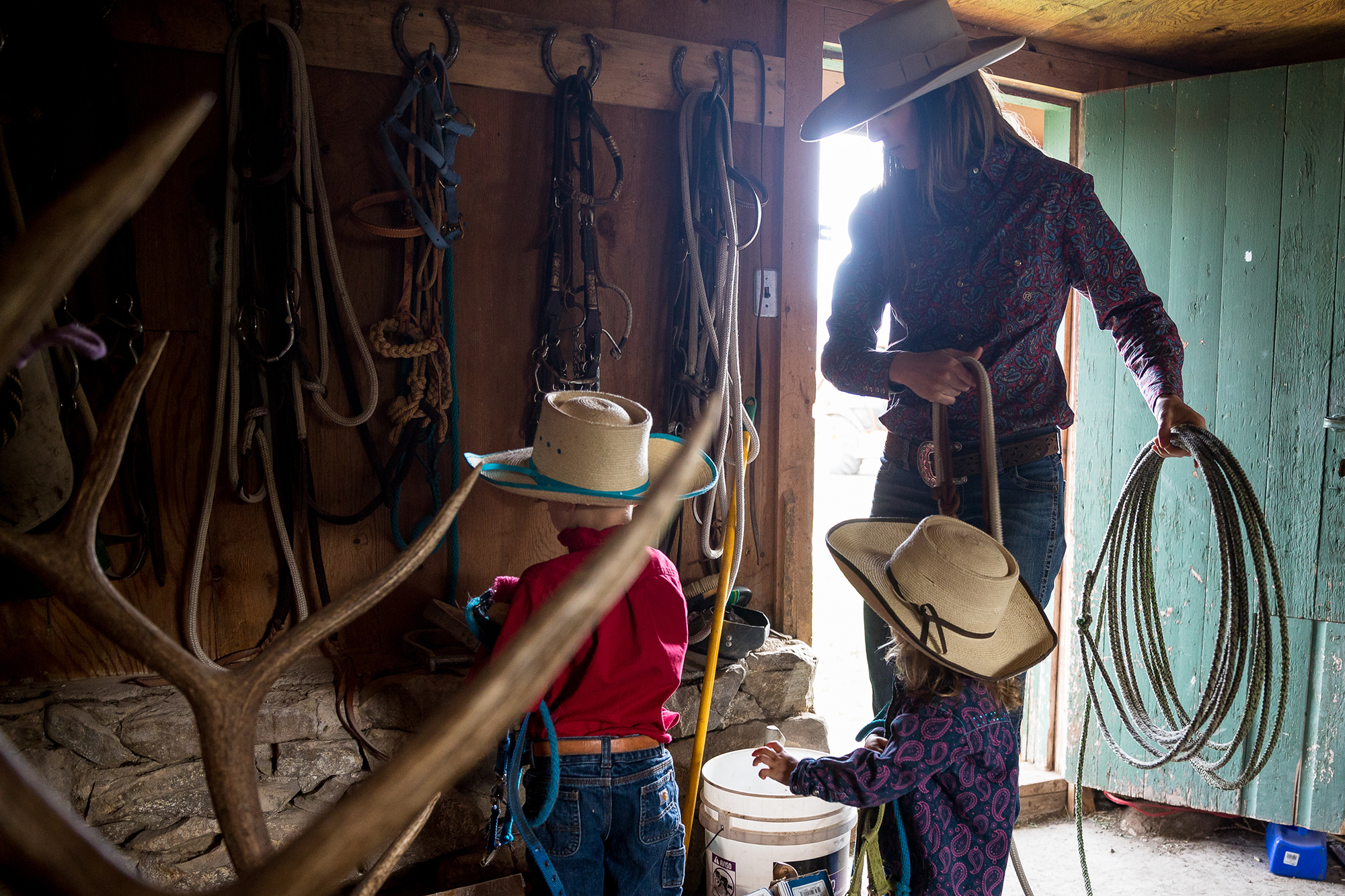 The kids have their hands in every aspect of the work and lifestyle involved with raising cattle.