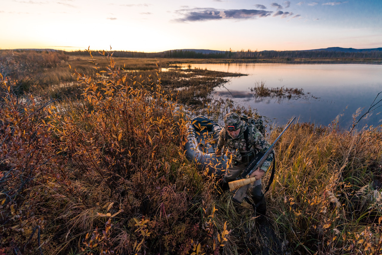A hunter moves quickly to close the distance.
