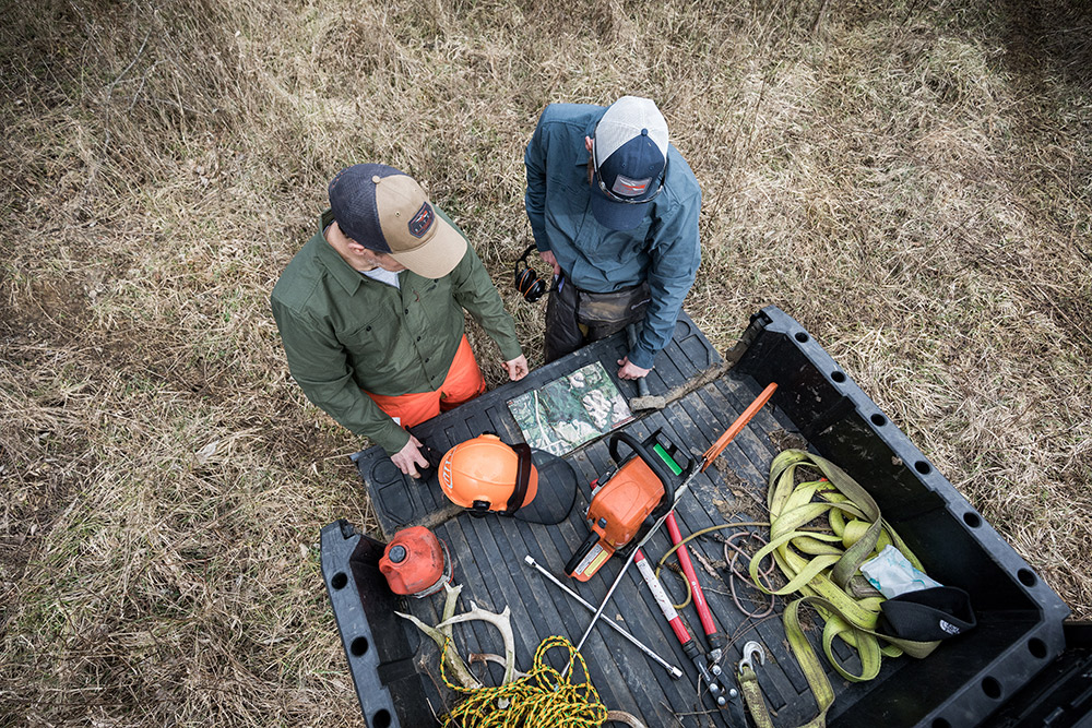 Two guys outline their whitetail habitat restoration plans.