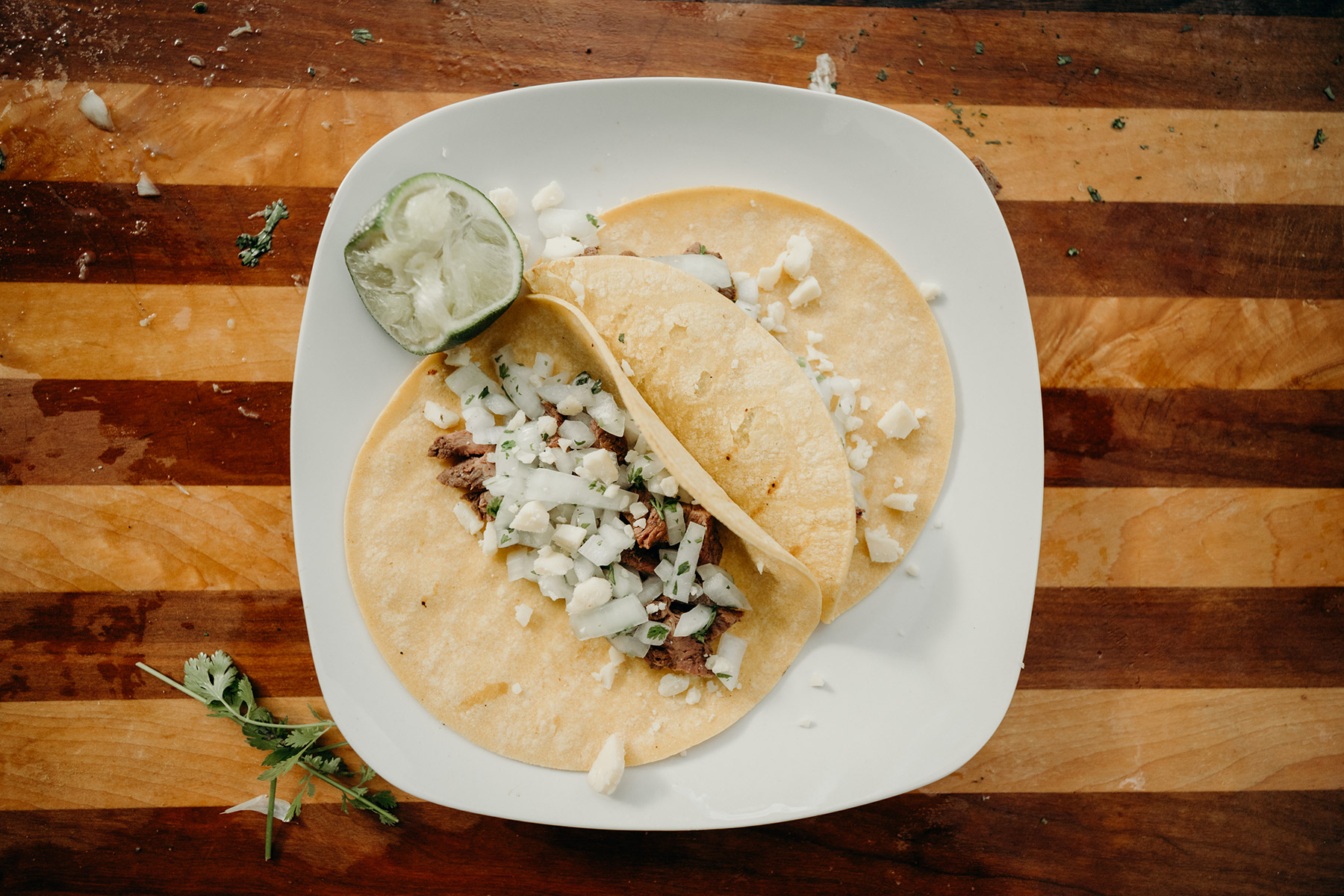 Carne Asada antelope street tacos, the finished product.