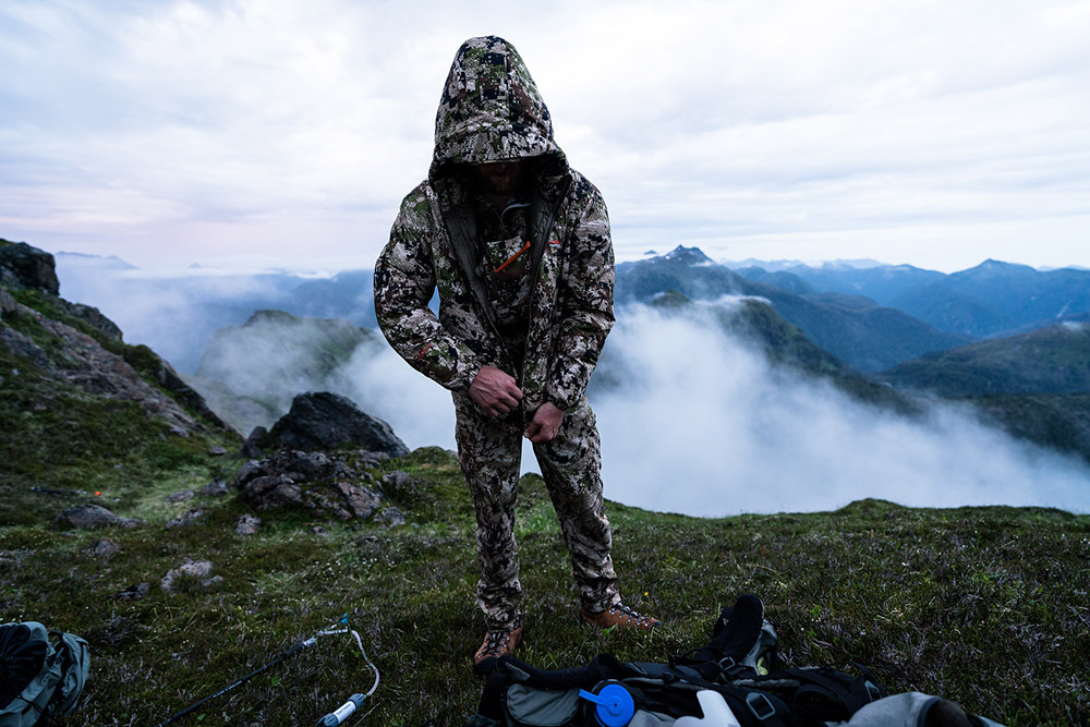 Optifade Subalpine layering system at altitude.