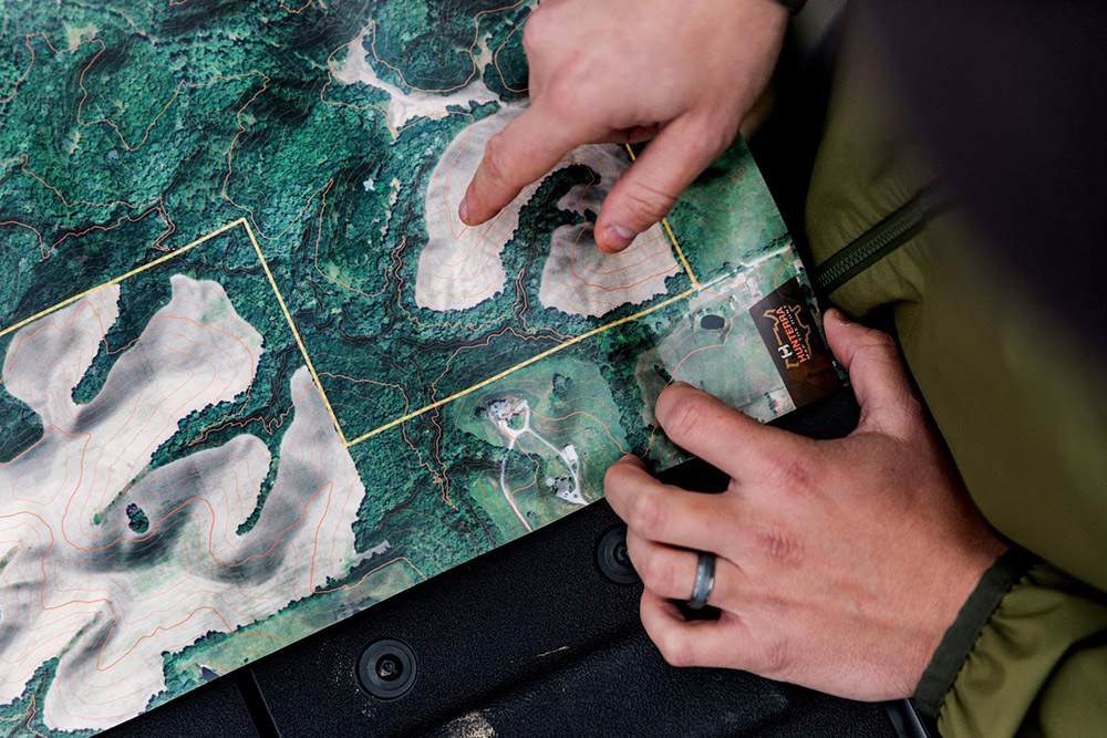 Inspecting land and strategies for whitetail.