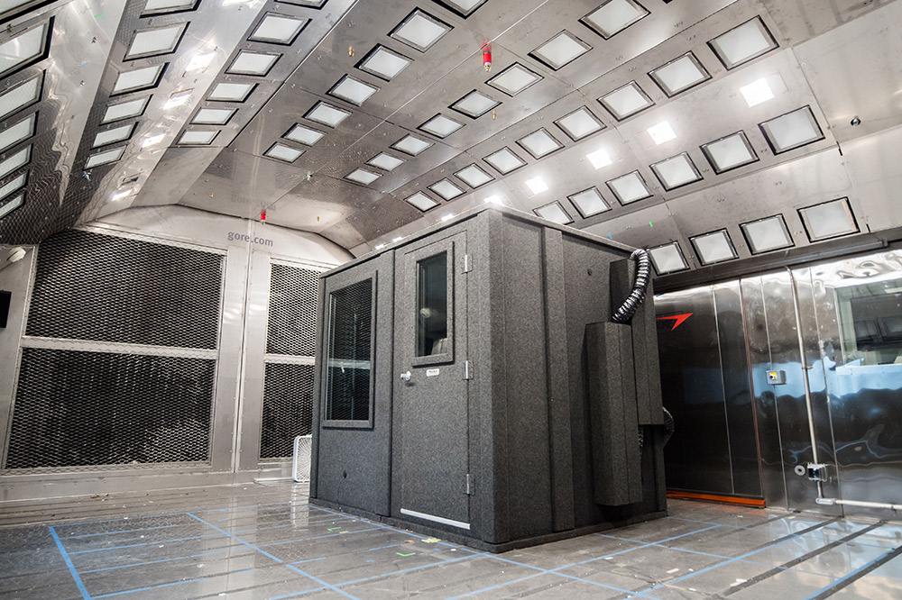 Gore HQ's climate chamber for testing