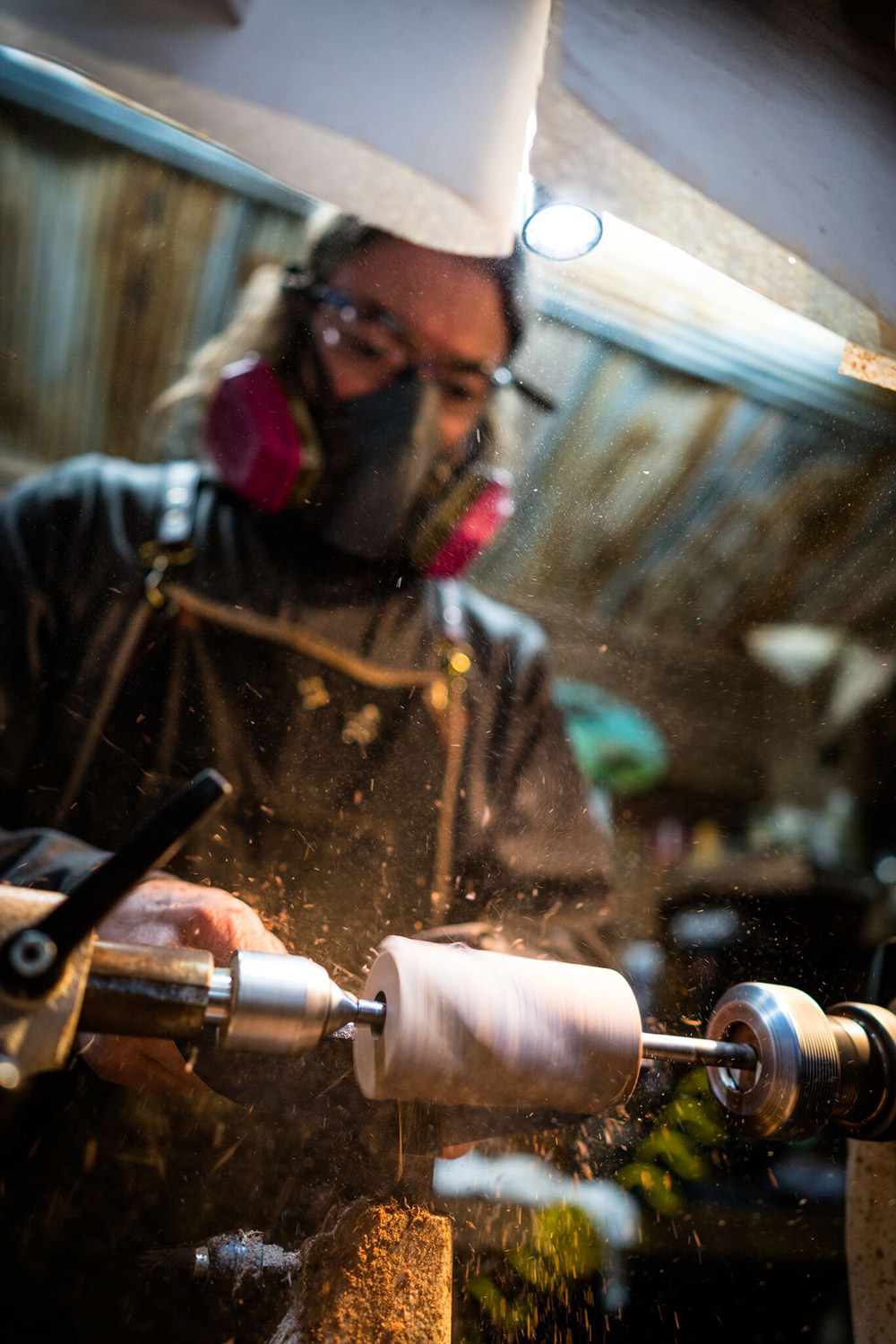 John Stephens crafts a duck call in Stuttgart, Arkansas