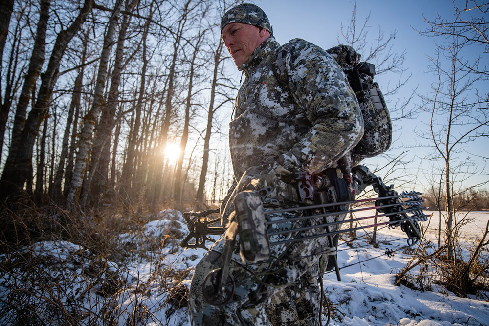 Jim Hole Jr. in route to his deer hunting location.