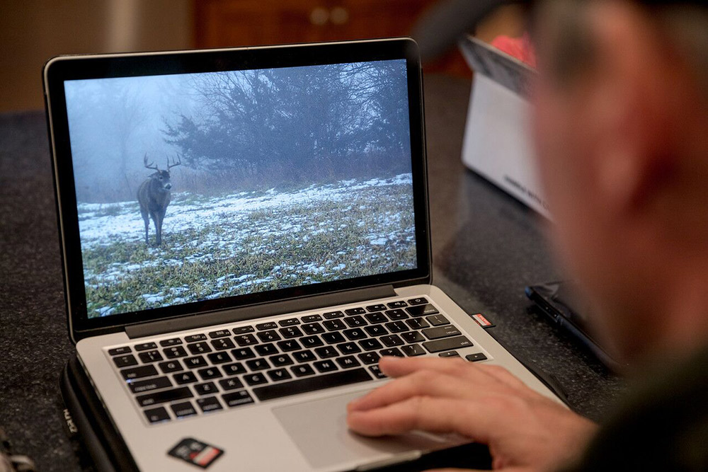 John Dudley - Reviewing Trail Cam on Computer