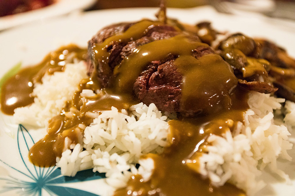 Canvasback Duck dish Finished wild duck dish.